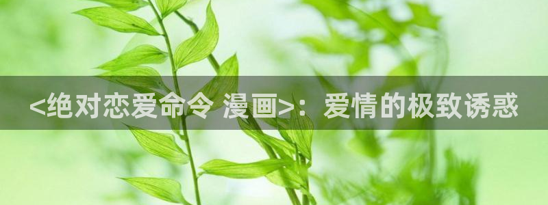 洞洞杂货店虫虫漫画：<绝对恋爱命令 漫画>：爱情的极致诱惑