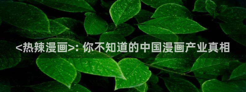 虫虫漫画在线观看页面免费漫画：<热辣漫画>: 你不知道的中国漫画产业真相